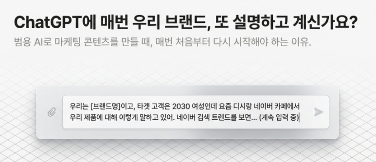 ChatGPT 마케팅 활용, 왜 매번 처음부터 설명하게 될까요? 이미지 1